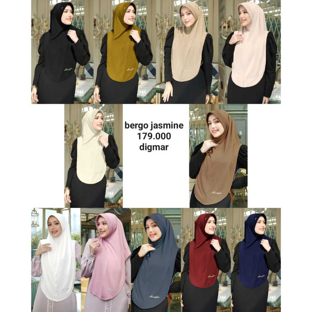MANDJHA Bergo Jasmine By IVAN GUNAWAN - Daily Hijab Bergo ORIGINAL MANDJHA