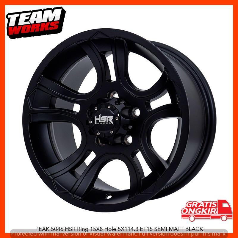 VELG MOBIL RACING RING 15 HSR TYPE PEAK PCD5X114,3 UNTUK JEEP ORLANDO LEXUS PELEK R15
