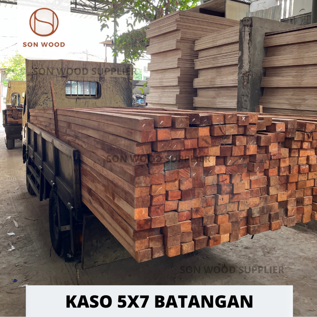 Kayu Kaso 5x7 Merah Batangan Lurus
