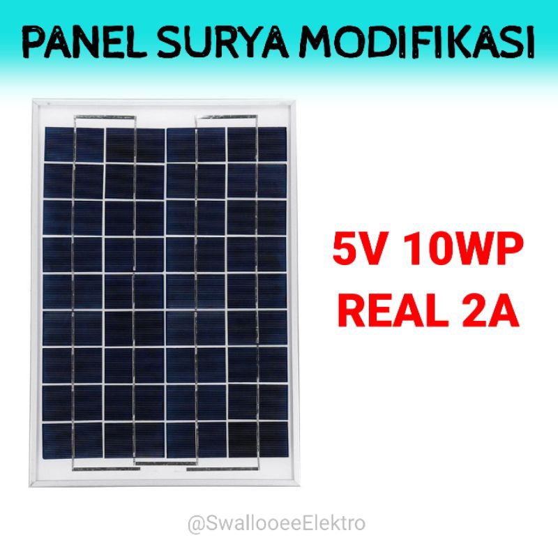 Solar Panel 5v / Panel Surya 10wp modifikasi 5V 2A