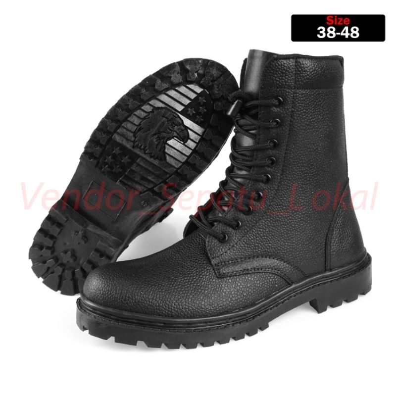 Sepatu Pdh Linmas Kulit jeruk