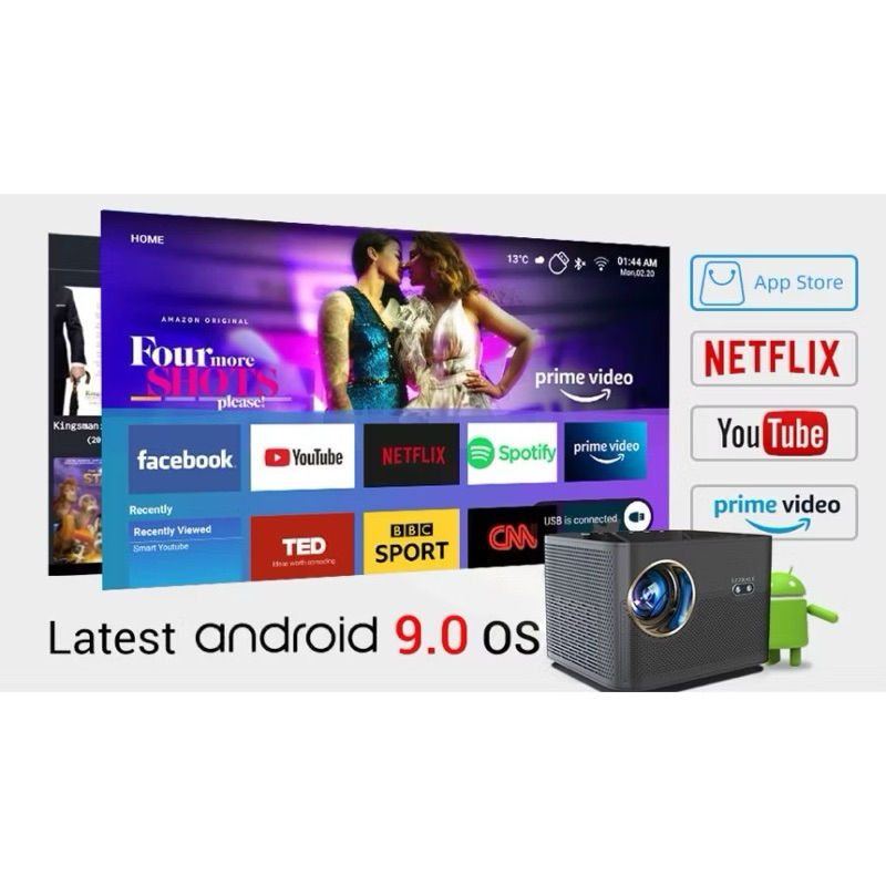 Proyektor Android Ezzrale EZR3 2nd Like New - Mulus - Bonus Komplit - Dus Komplit