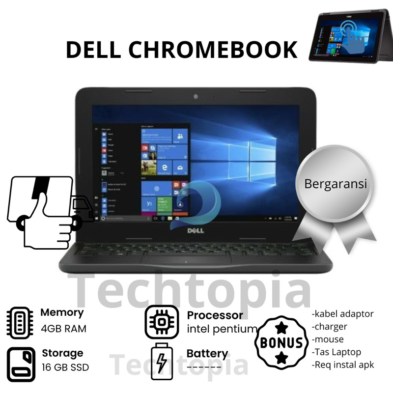 Dell series Chromebook Mulus Bergaransi