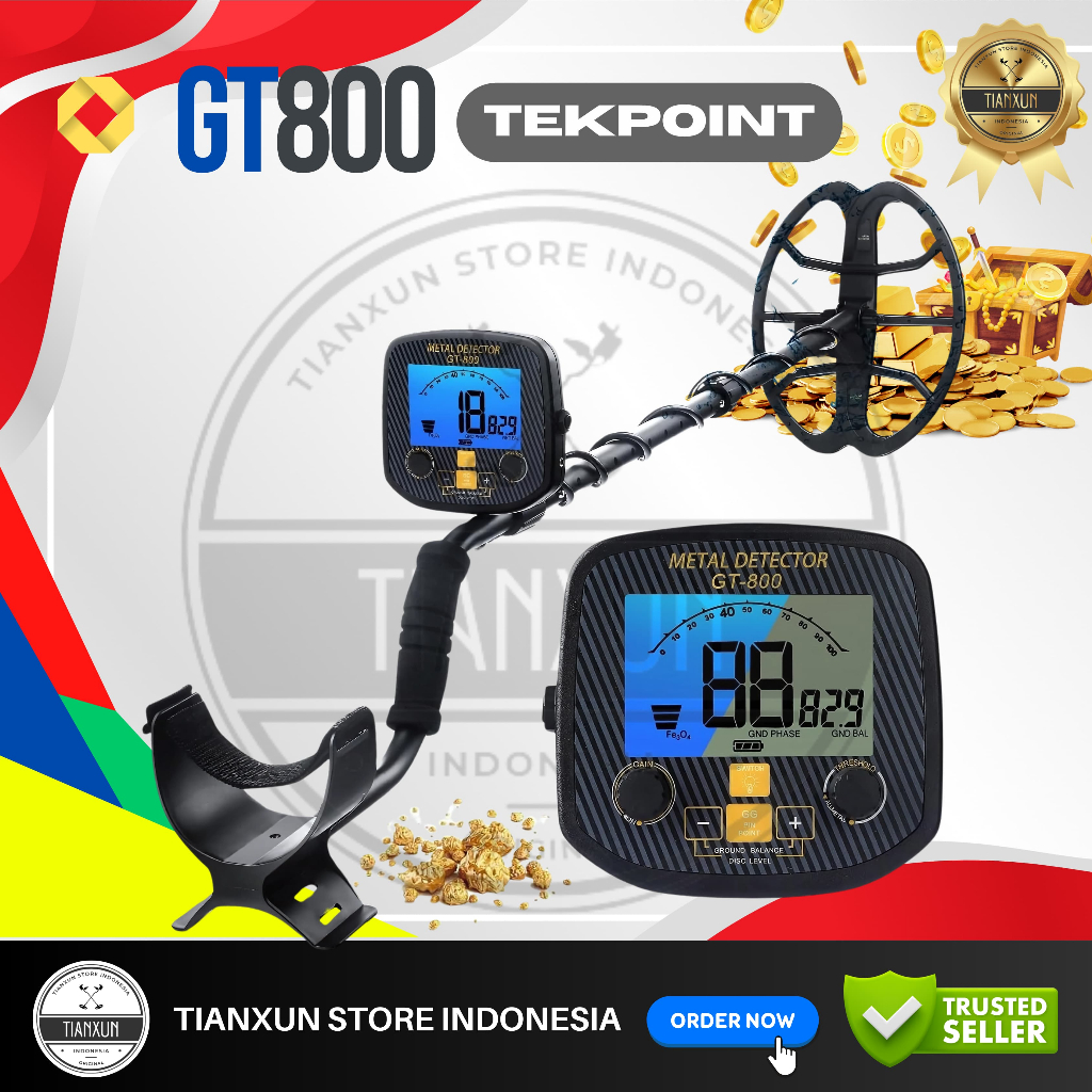 ORIGINAL TEKPOINT GT800 BUKAN TX850 METAL GOLD DETEKTOR DETECTOR LOGAM