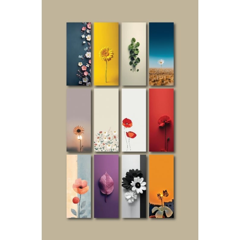 

[Per Box 33 Pcs] Bookmark Tema Floral Pembatas Buku Estetik Penanda Buku