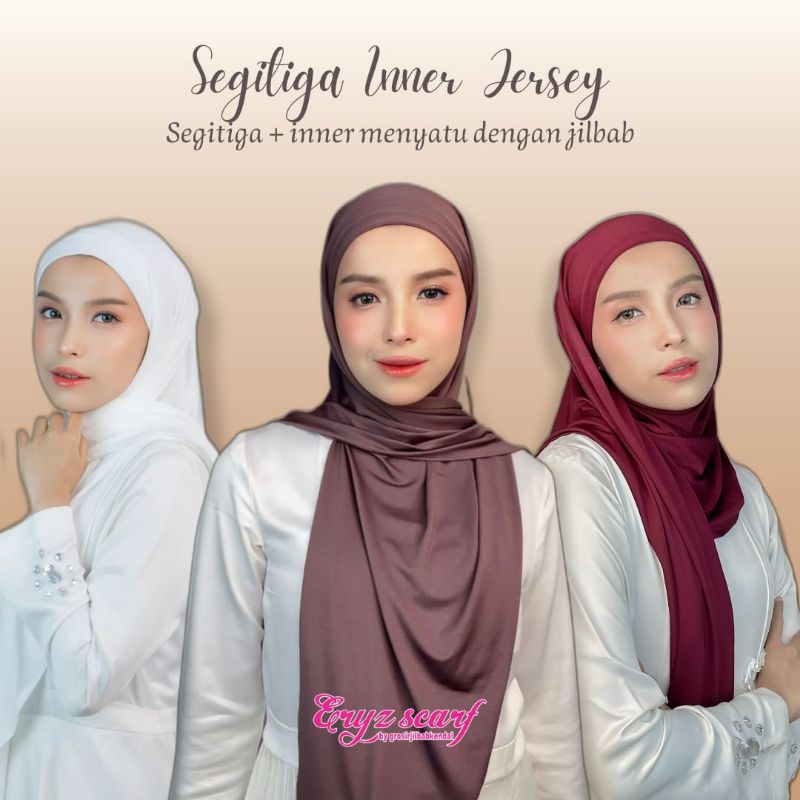ERYZSCARF - Segitiga Instan Inner Jersey Hijab Instan Jersey Premium Segitiga Inner Oval Jersey Inne