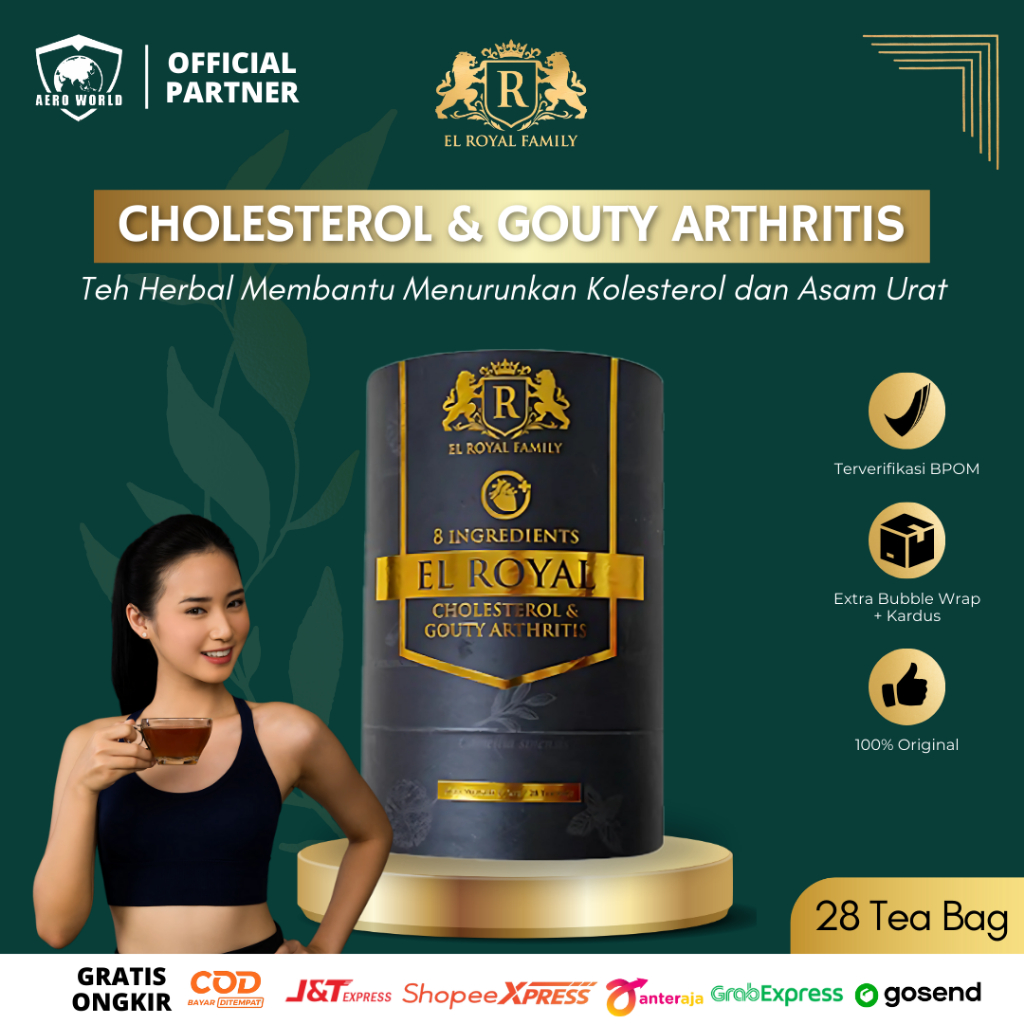 

EL ROYAL Cholesterol & Gouty Arthritis Minuman Teh Mengontrol Kolesterol dan Menurunkan Asam Urat