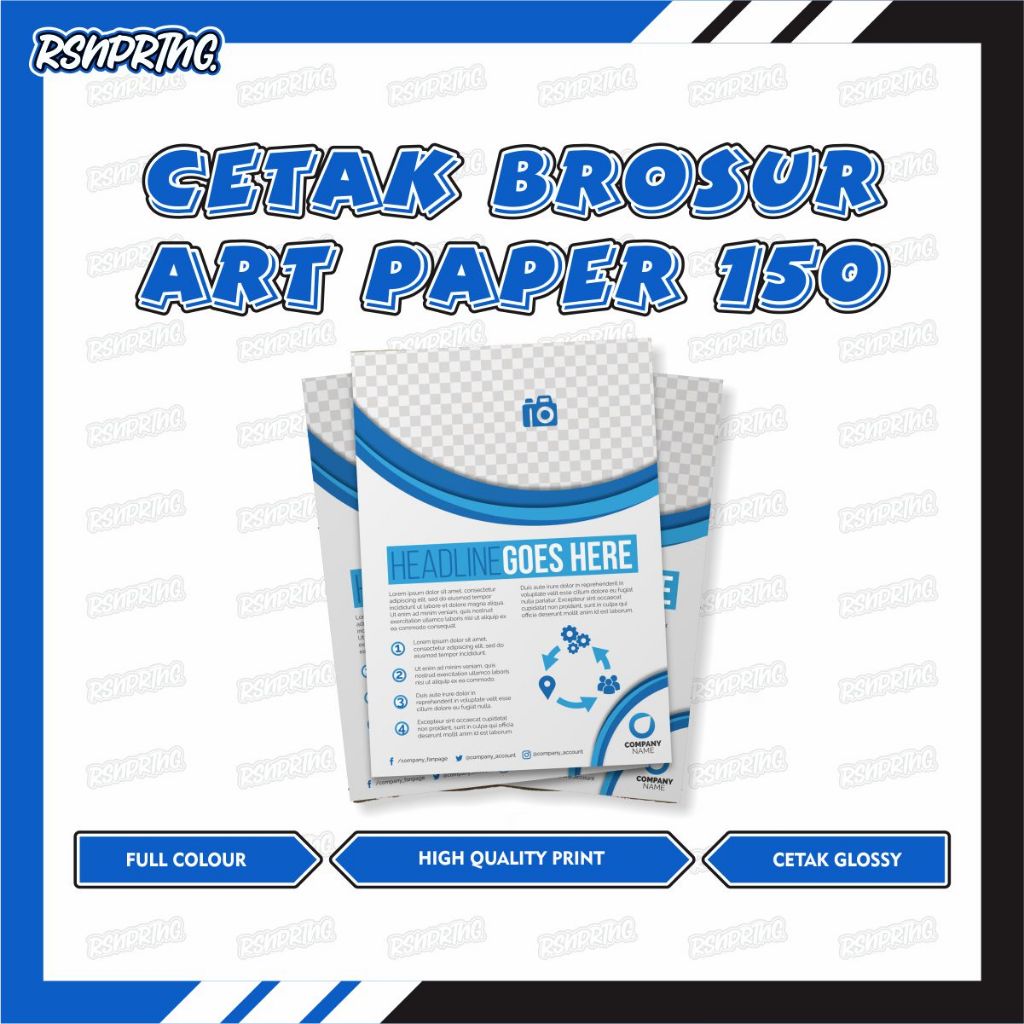 

Cetak Brosur Murah Art Paper 150gsm High Quality Print Free Desain