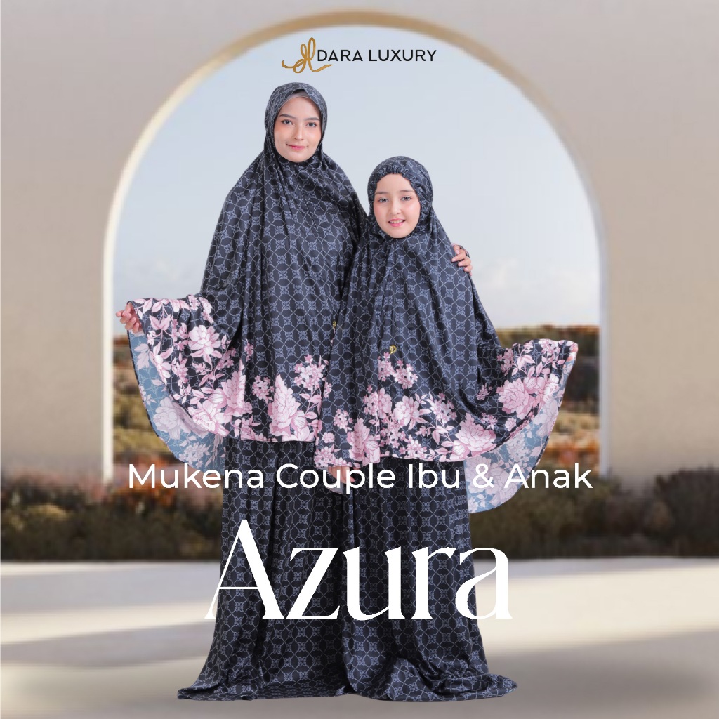 Dara Luxury | Mukena Azura Couple | Mukena Couple Luxury Silk Black
