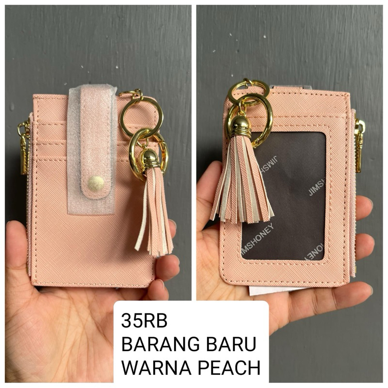 BARANG BARU YA card holder jims honey warna peach