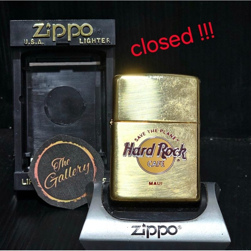 ⭐️⭐️⭐️⭐️⭐️ ORIGINAL ZIPPO OFFICIAL HARD ROCK CAFE MAUI TAHUN 1998 / XIV (CLOSED) SUPER RARE