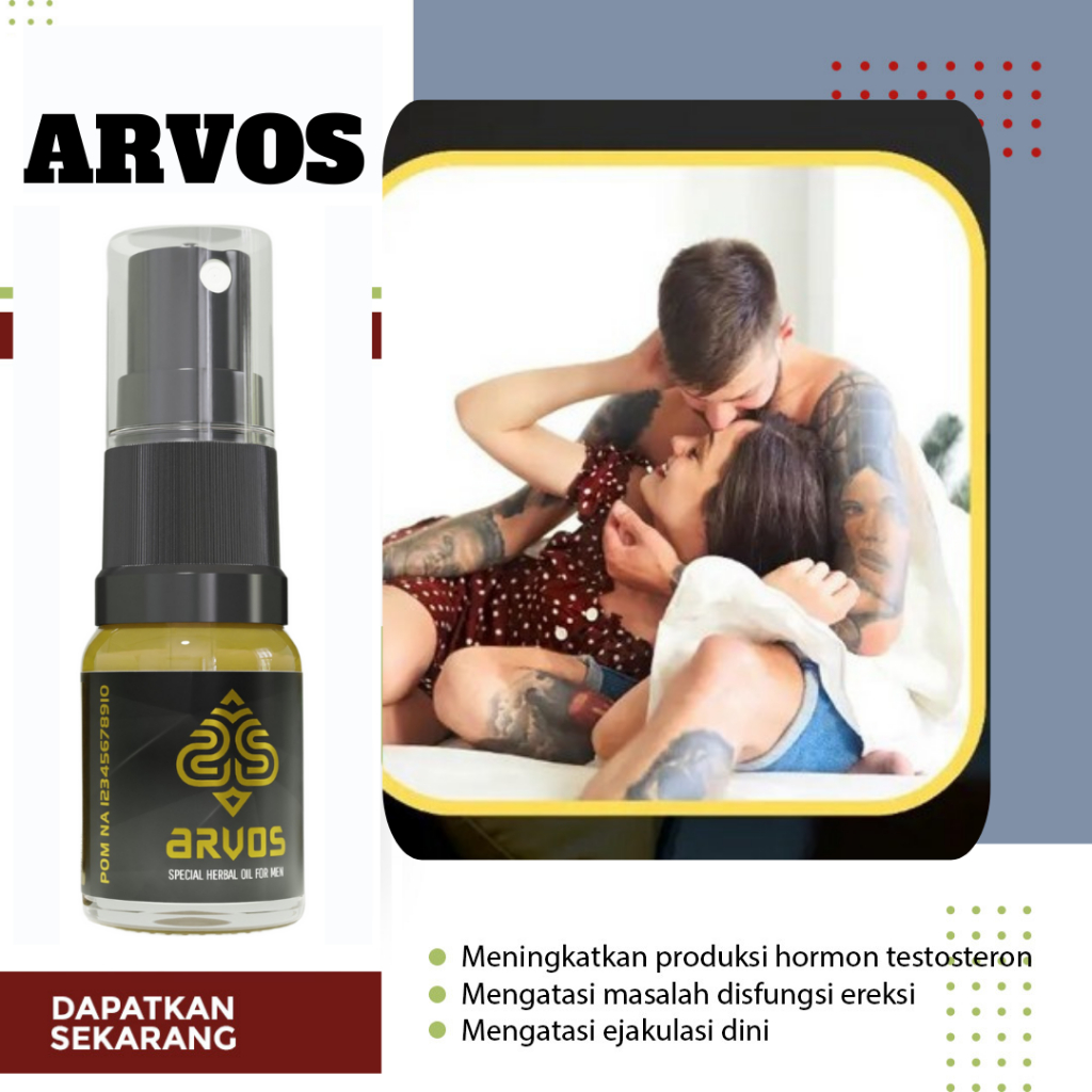 ARVOS Spray Herbal Kuat Tahan Lama Atasi Edjakulasi Dini Tanpa Kebas Original BPOM