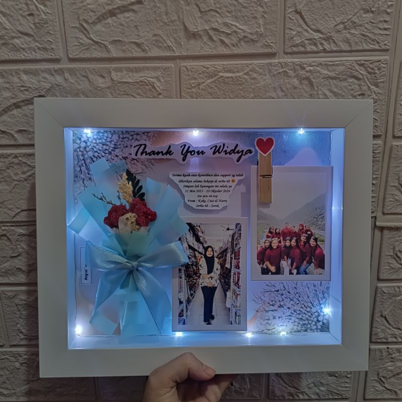 Foto Flower Frame 10R 3D / Hadiah Wisuda Ulang Tahun / Kado Pernikahan / Gift Birthday Graduation We