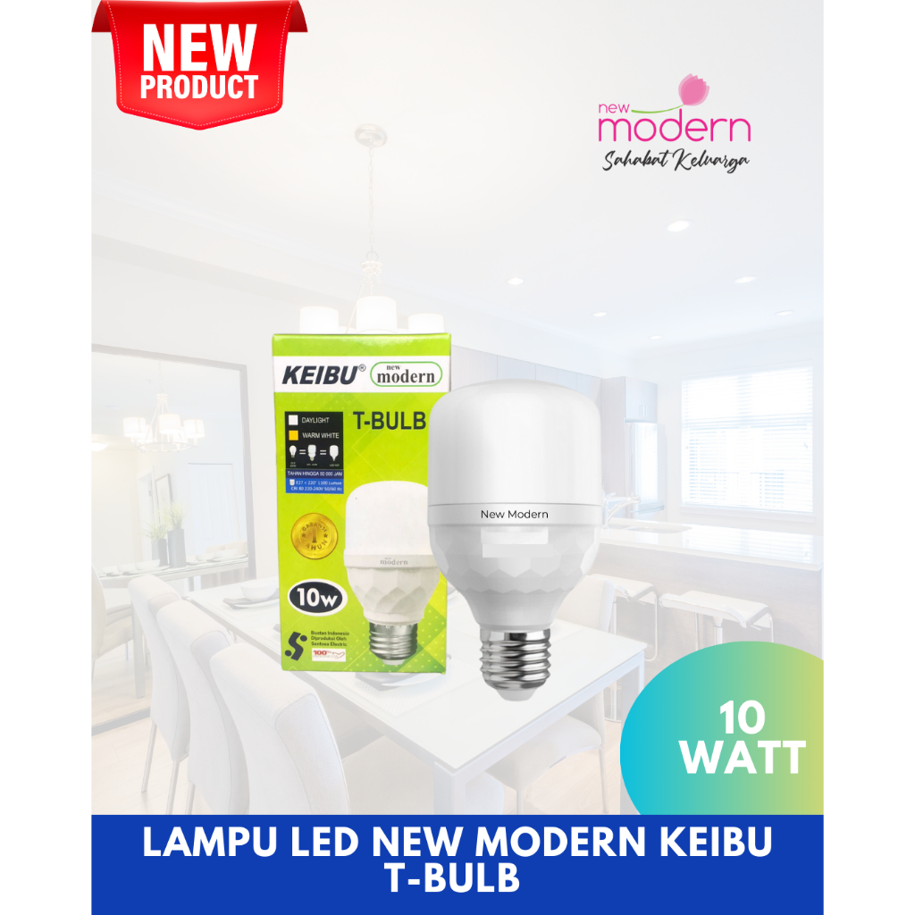 Lampu LED T Bulb 10 Watt New Modern Hemat Listrik