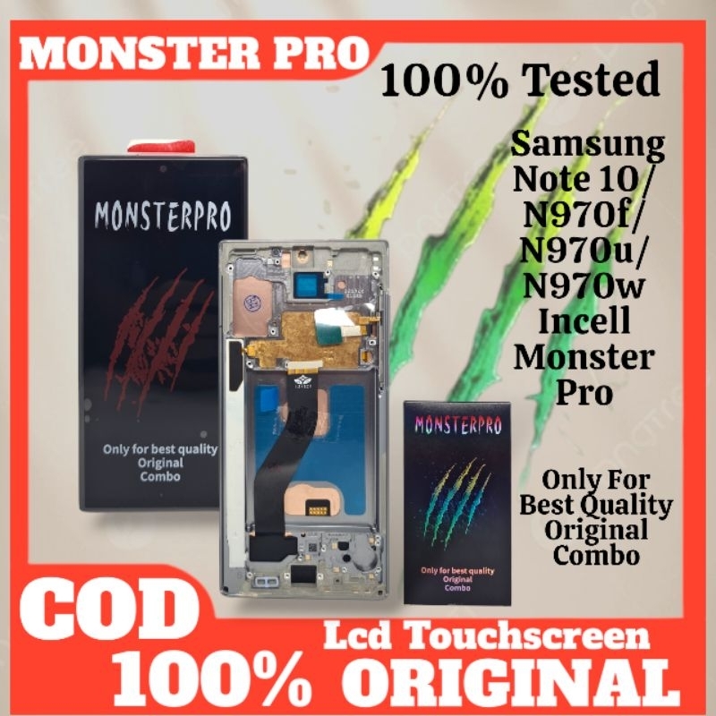 LCD TOUCHSCREEN SAMSUNG NOTE 10/N970F/N970U/N970U1/N9700/N970W/N9700/N970N/N970X INCELL PLUS FRAME
