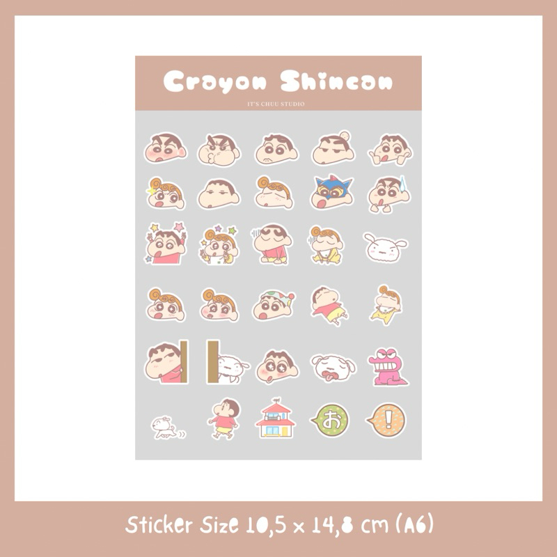 

Crayon Sinchan Sticker Kiss Cut A6 (1 Lembar)