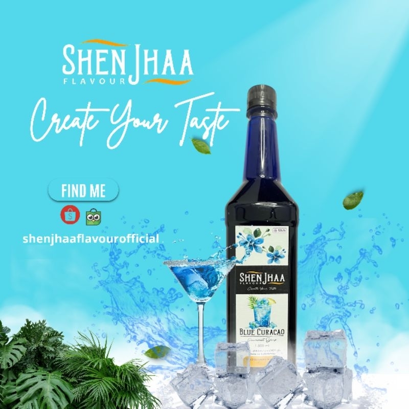 

SHENJHAA Flavour Syrup 1000 ml - BLUE CURACAO