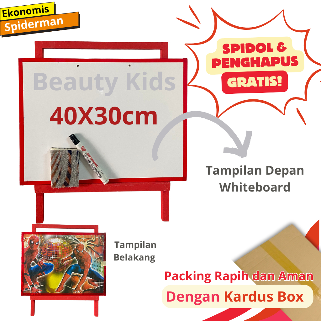 

Kreasi anak - papan tulis anak bisa di hapus ukuran 30X40 gratis spidol dan penghapus