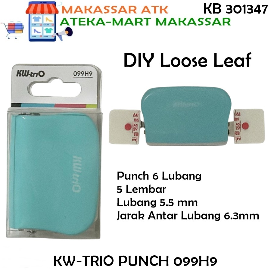 

KW-TRIO PUNCH 099H9 6 HOLE DIY LOOSE LEAF ISI BINDER