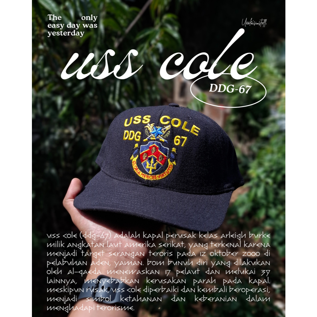 Topi Pria USS COLE DDG-67