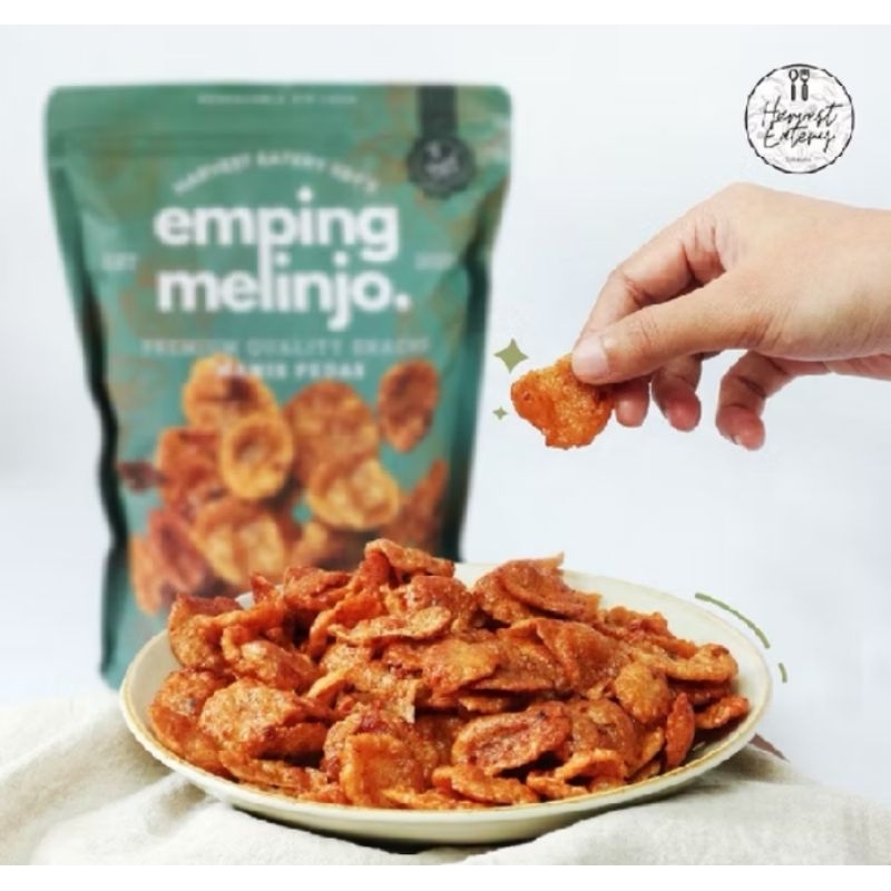 

Emping Melinjo Harvest eatery pedas manis 330 g , 500 g.