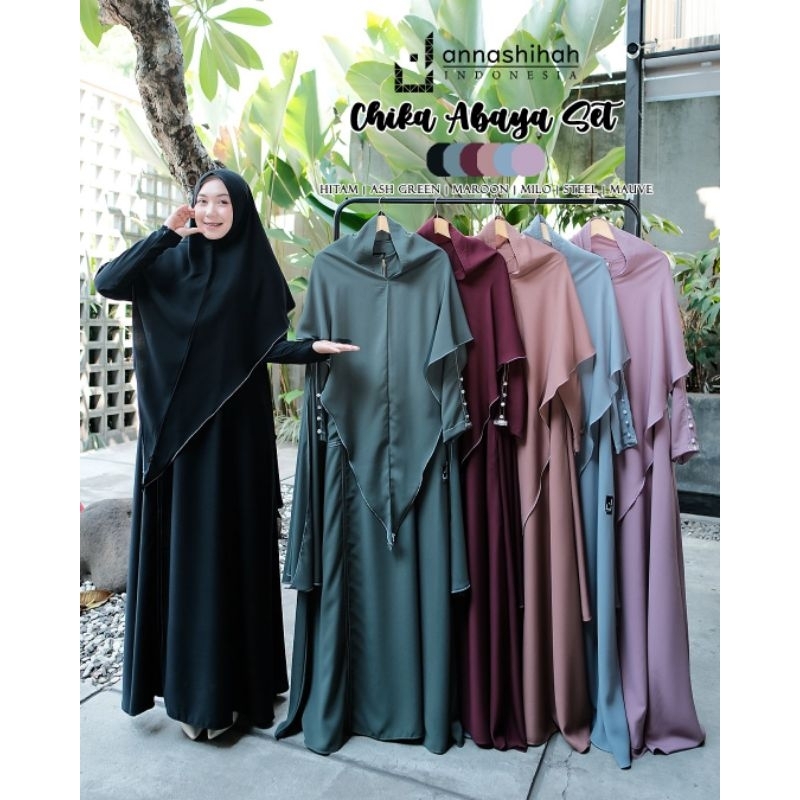 Gamis Chika set hijab ORI annashihah Yoris caltri