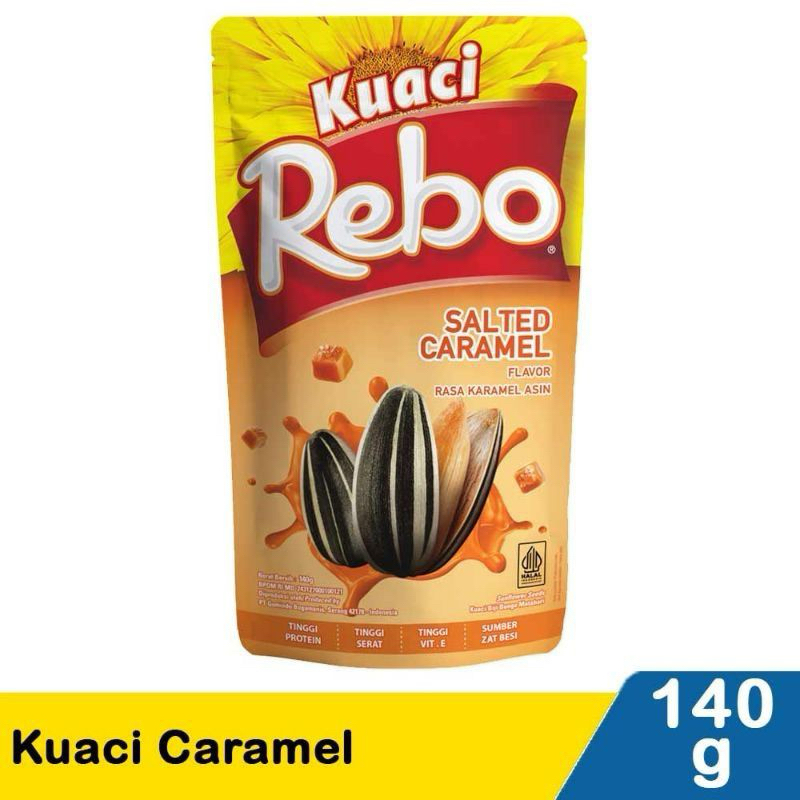 

Kuaci Rebo 140gram varian Salted Caramel - kuaci bunga matahari - HALAL PROMO MURAH