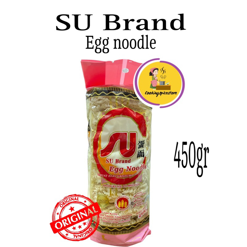 

SU brand egg noodle wheat 450 gram - bakmi mie mi telor gandum