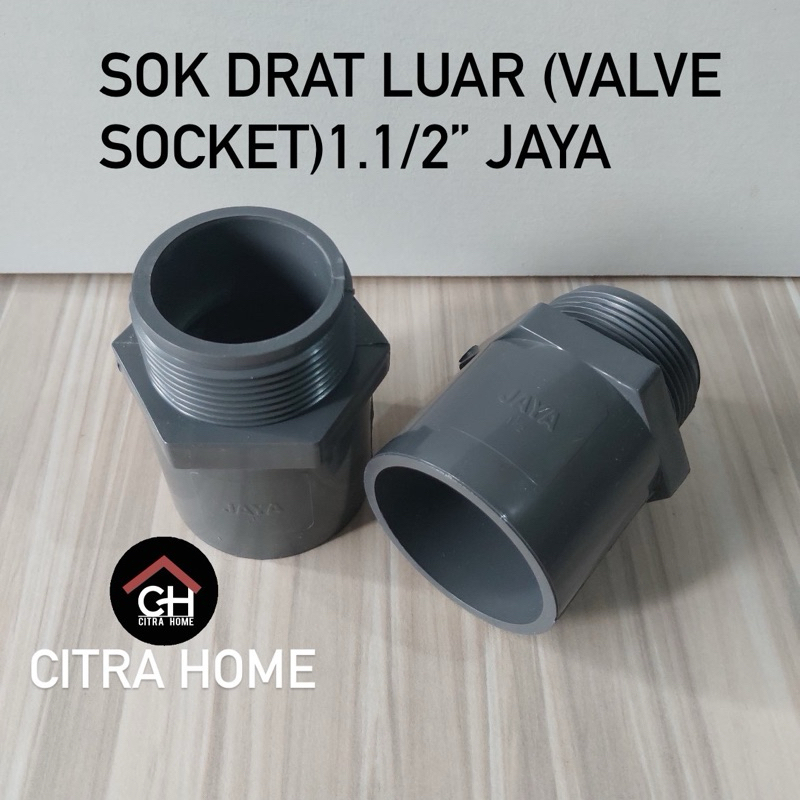 Jaya Sok Drat Luar Valve Socket PVC 1.1/2 inch