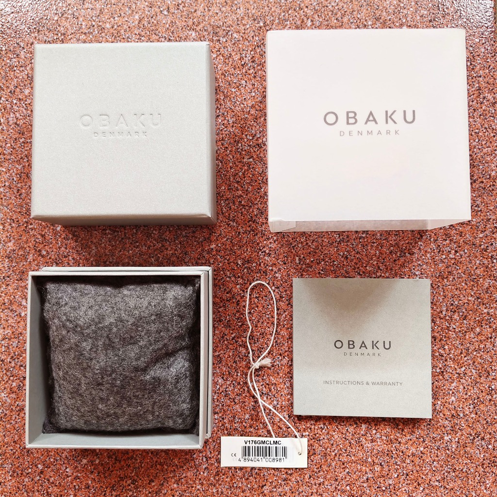 Preloved Kotak Jam Obaku Denmark Grey Original Watch Box Fullset