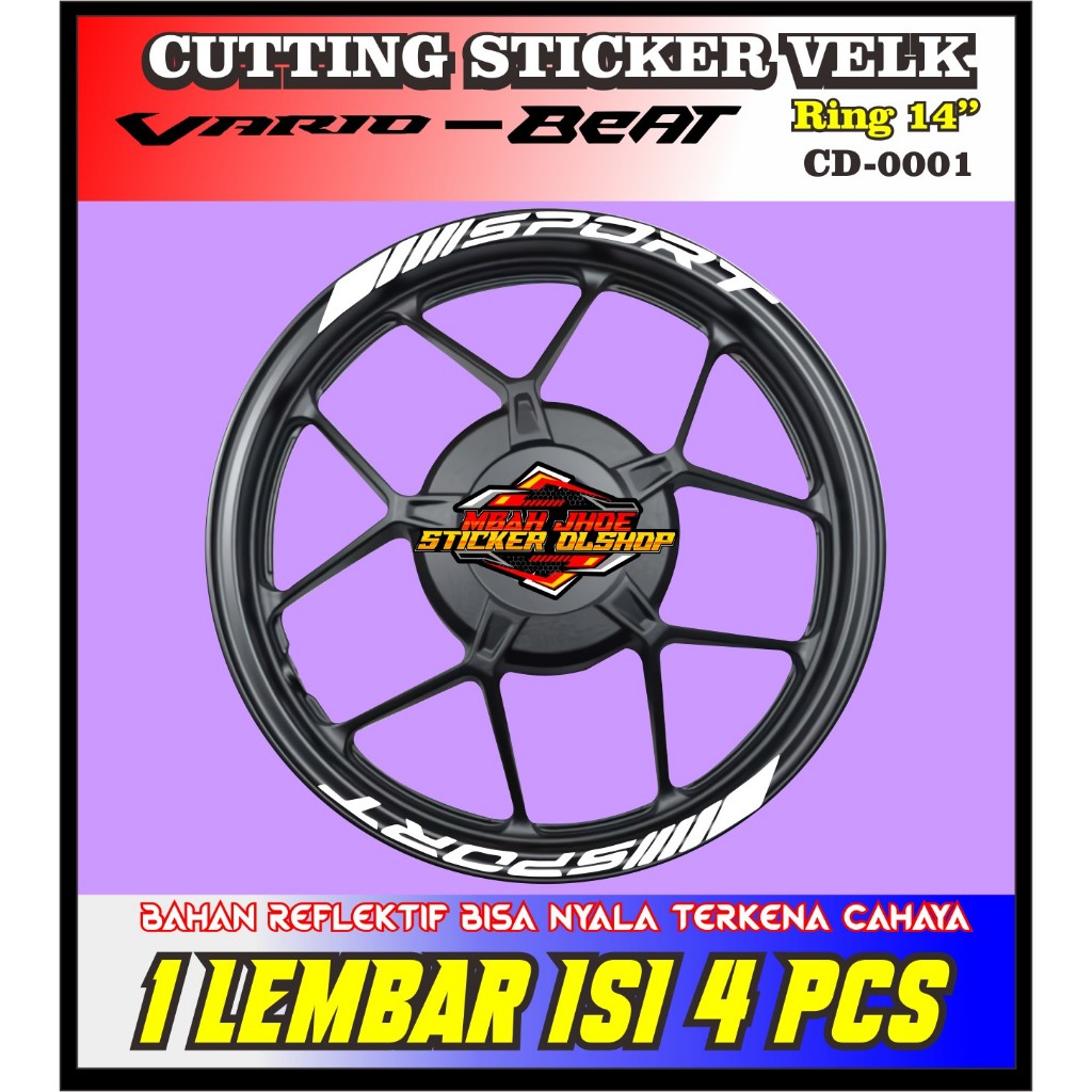 cutting sticker velk beat carbu fi street deluxe smartkey vario tecno vario new 125 vario 160 ring 1