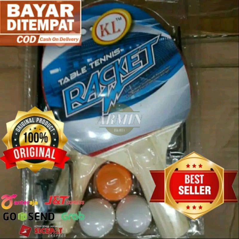 Raket/Bet Tenis Meja Set KL dan Tiang + Net. Tennis Meja