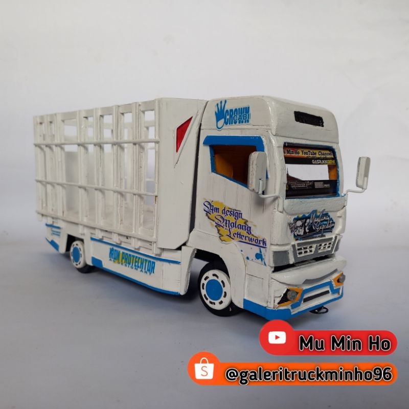 HIDROLIK BUKA TUTUP Miniatur Truk Ayam Oleng Maulana Expedition