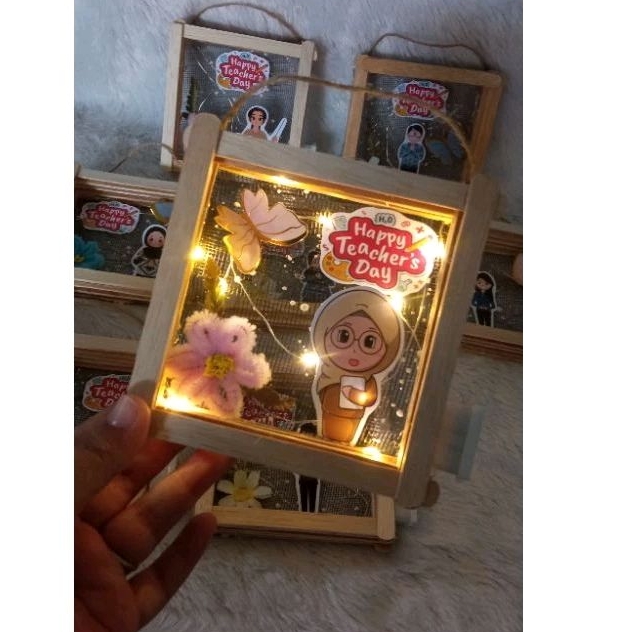 HexaFrame Mini 3D / Kado Hari Guru/valentine/ ultah/ anniversary / unik / murah