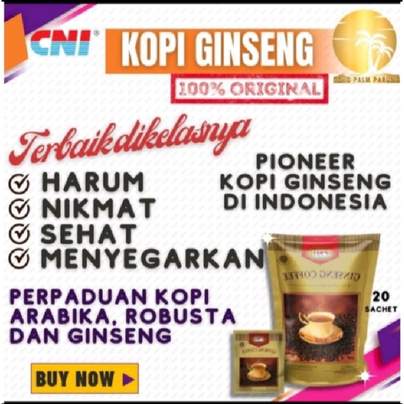 

Coffee gingseng CNI Original | Kopi gingseng CNI Original Isi 10 Saset