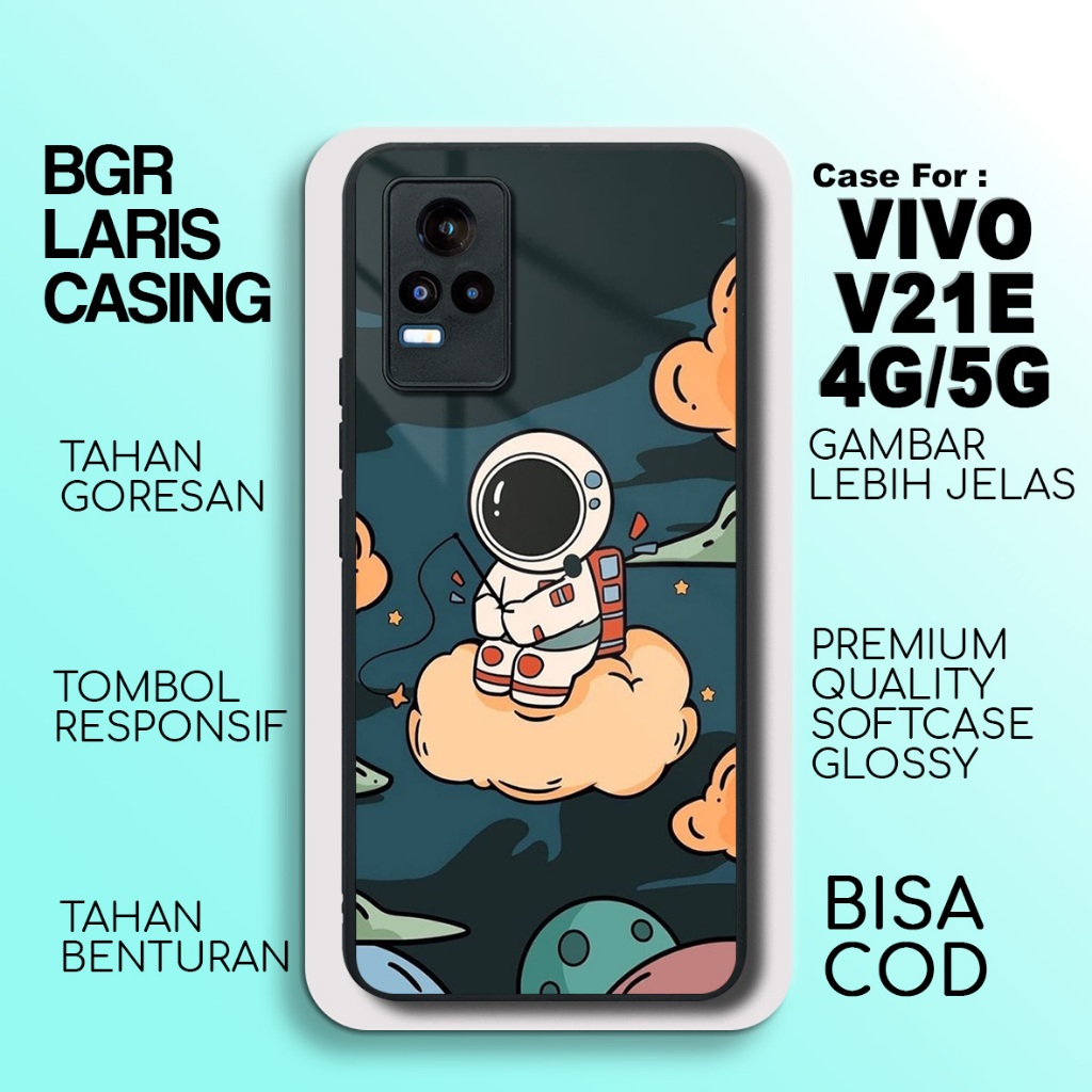 Case Vivo V21E 4G Terbaru Astronot Casing Vivo V21E 5G Termurah Hardcase Softcase Glossy Terlaris