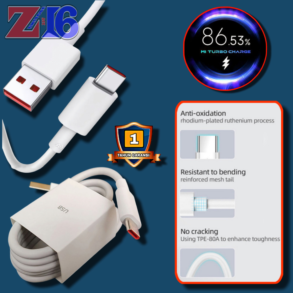 [ ASLI ] ORIGINAL Kabel Data Xiaomi REDMI NOTE 10 PRO 10PRO USB Type C Turbo CHARGE Charging