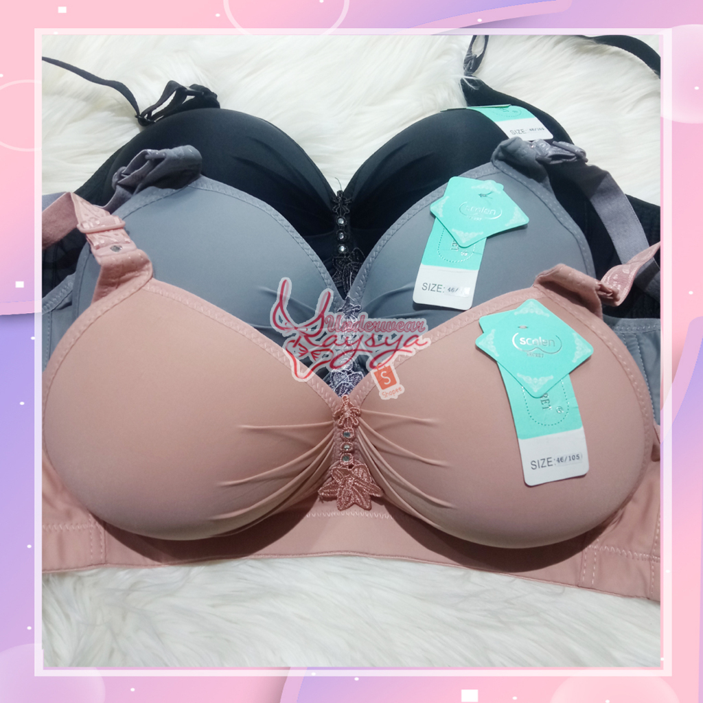 BH/Bra Scalen Secret A222 Cup Besar Pakai Busa Tanpa Kawat UKuran 38-46