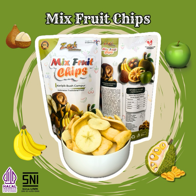 

Mix Fruit Chips Zack KREZZ (Keripik Buah Mix)