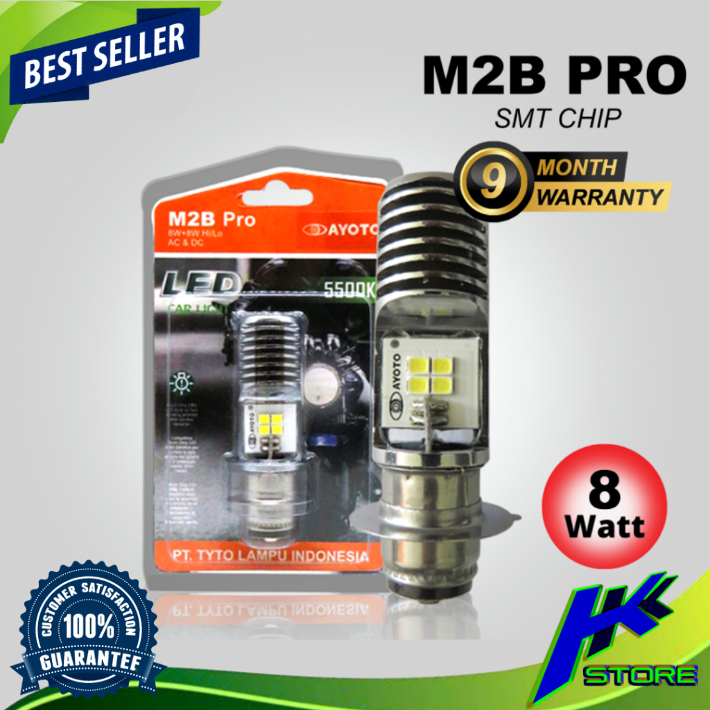 Lampu motor led motor bebek/matic AYOTO M2B PRO AC/DC