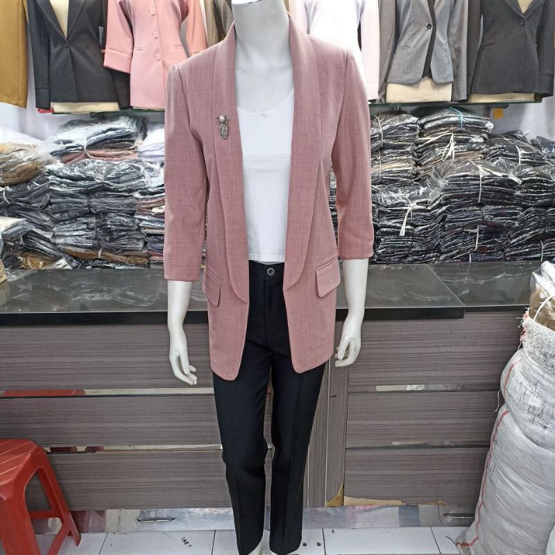 Blazer outer - Blazer atasan - outer blazer - blazer tanpa kancing