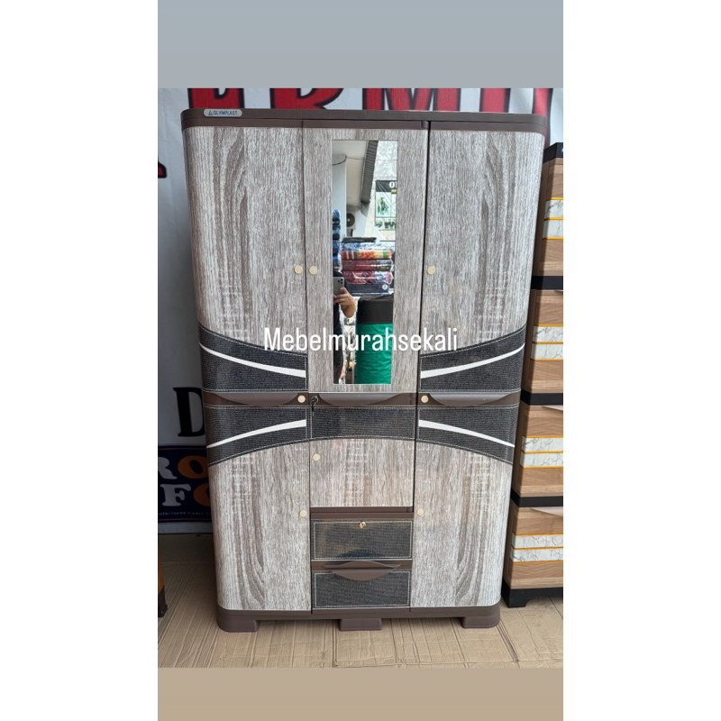 (PROMO) Lemari 3 Pintu Olymplast Plastik PREMIUM (COD Surabaya)