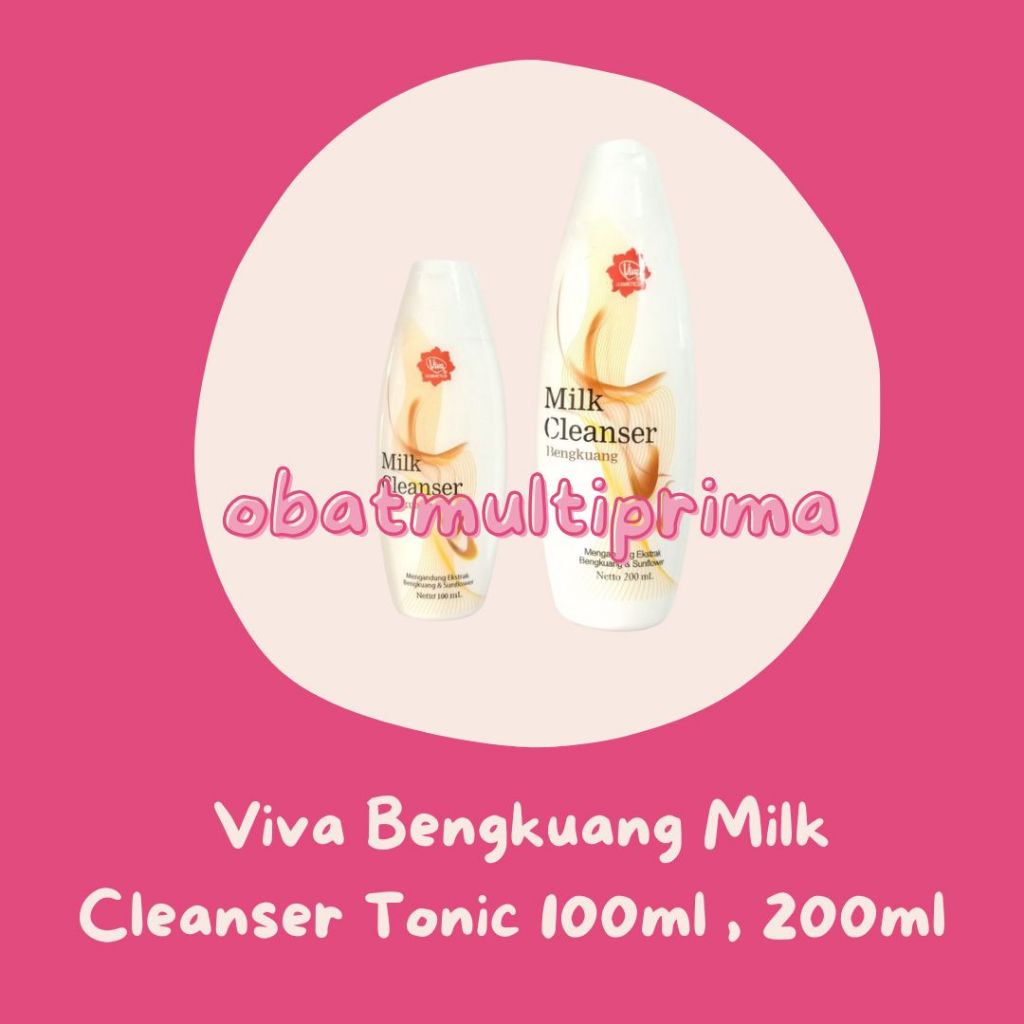 Viva  Bengkuang Milk Cleanser Toner 100ml - Pembersih Kulit Wajah Kering Normal