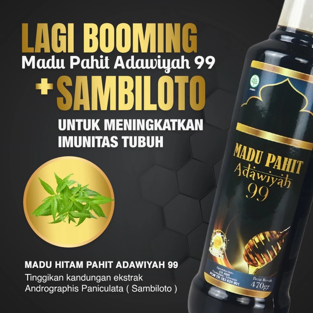 

ADAWIYAH 99 MADU HITAM PAHIT ASLI HERBAL KESEHATAN ATASI BERBAGAI MACAM PENYAKIT
