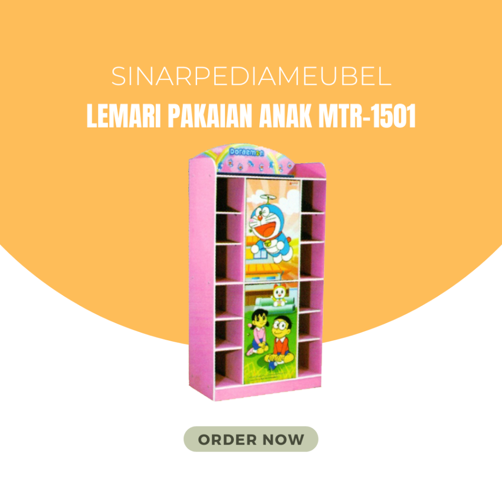 LEMARI PLASTIK ANAK/ LEMARI HELLO KITTY/LEMARI DORAEMON / LEMARI mtr 1501