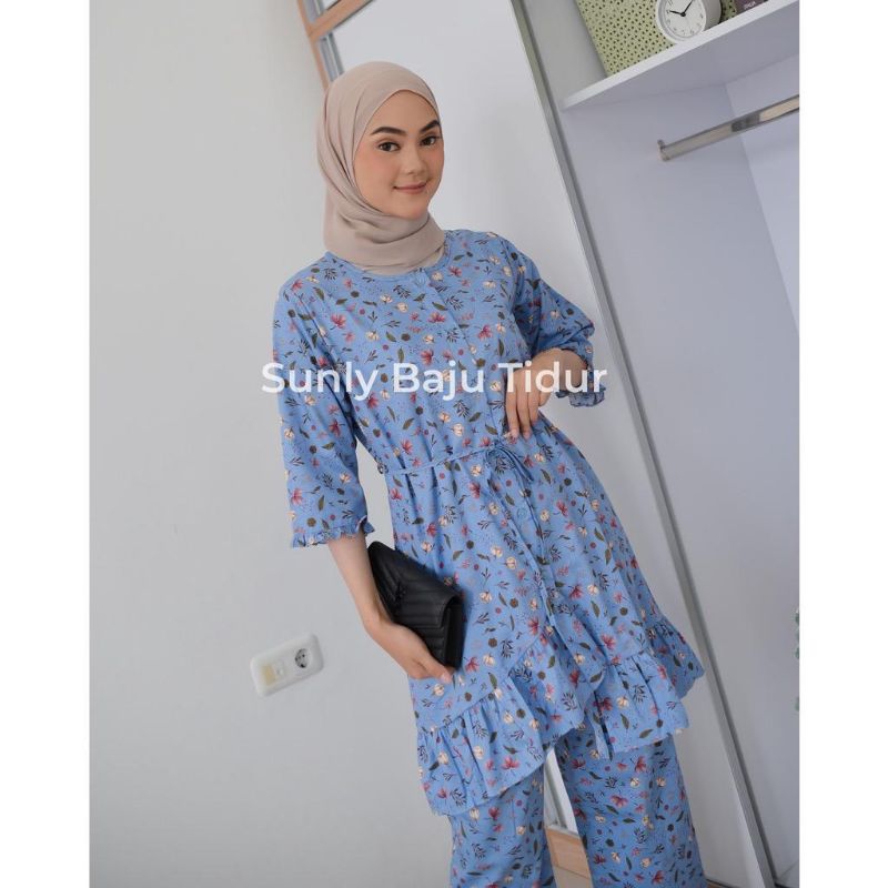 Setelan Sunly Tunik KC Lengan 3/4 ukuran 18-24