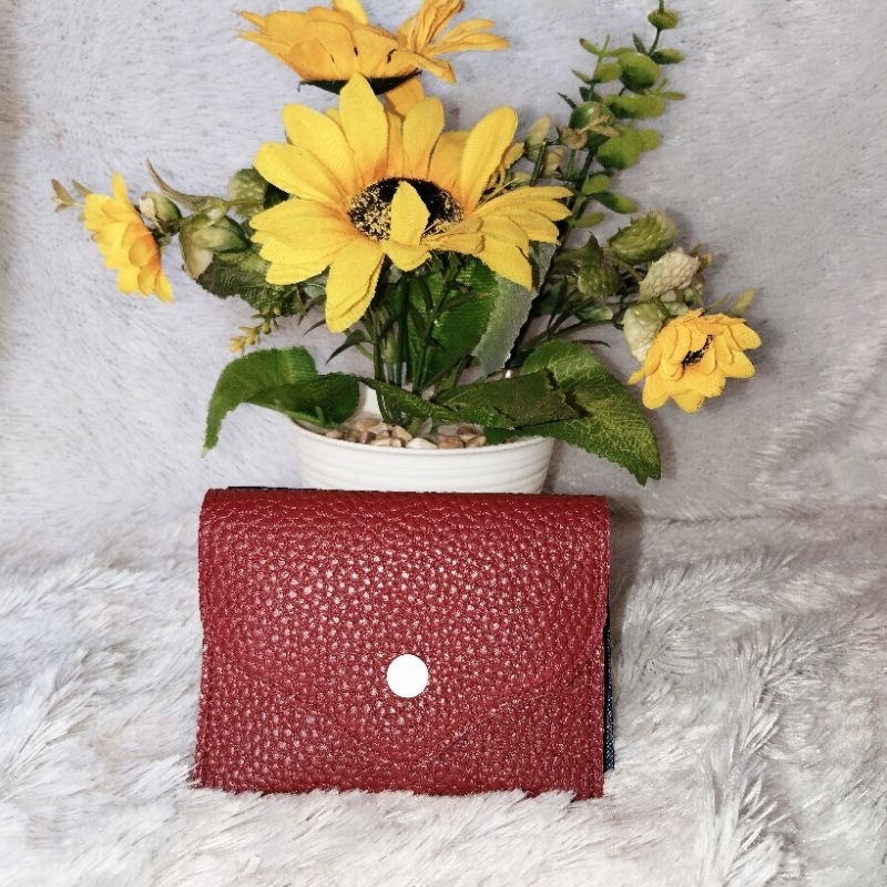 DOMPET PAPIRUT MINI KULIT JERUK SINTETIS, SOUVENIR DOMPET MINI, DOMPET KARTU, DOMPET KOIN.