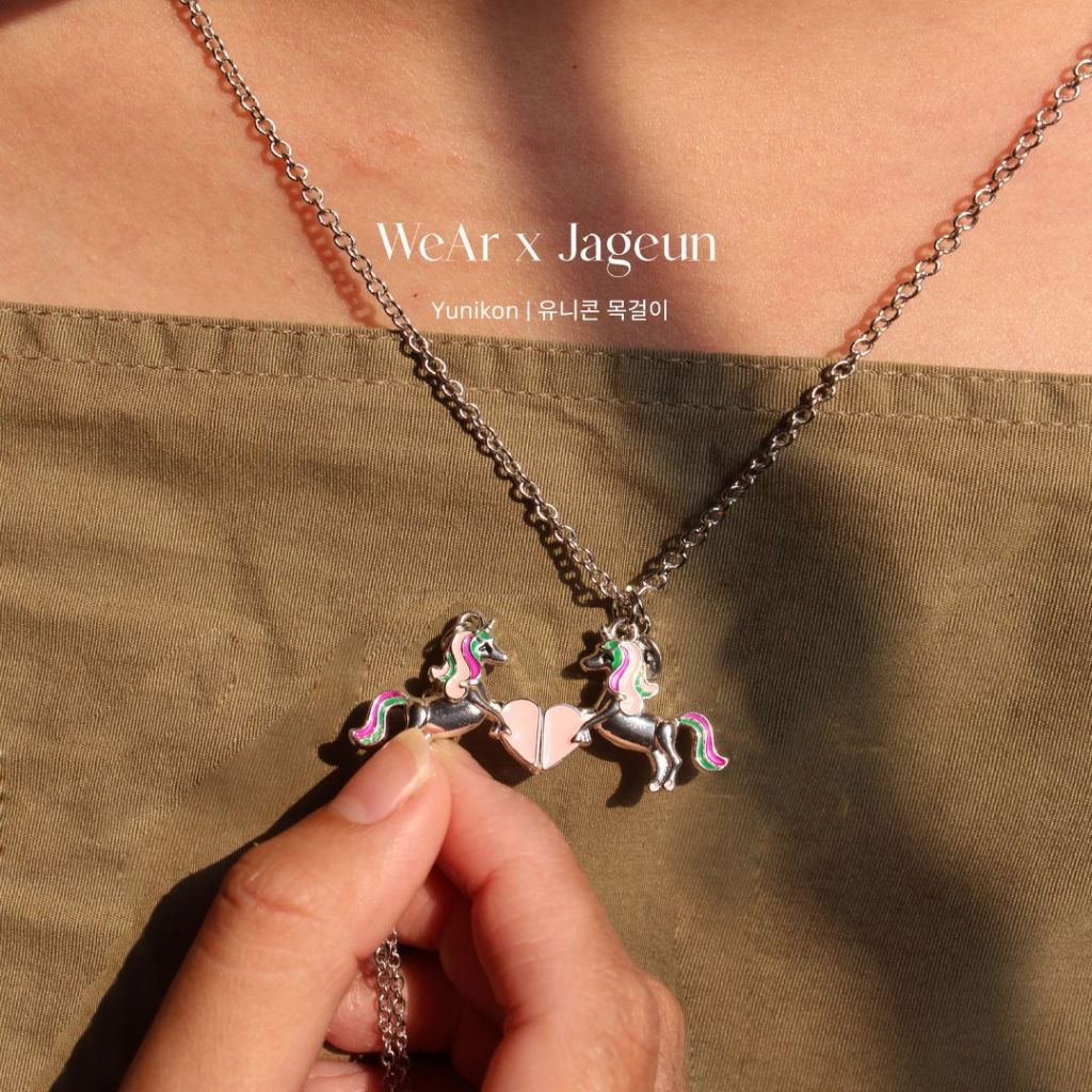 WeAr Jageun - Necklace Alloy - YUNIKON | Sepasang Kalung Best Friend Forever BFF Unicorn Magnet