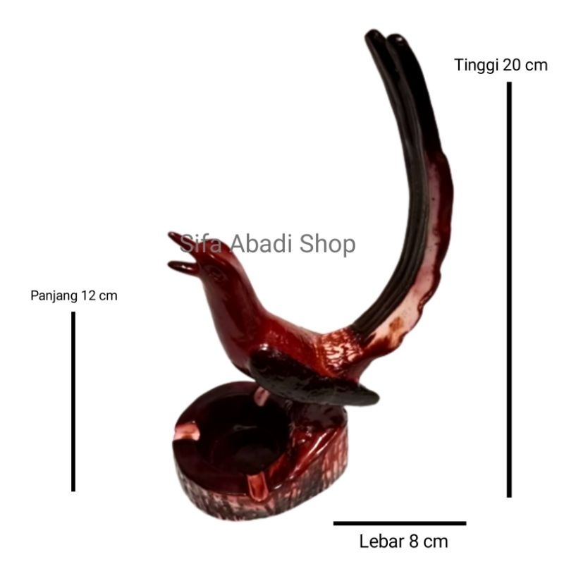Asbak Unik Aesthetic Murah Motif Burung Murai