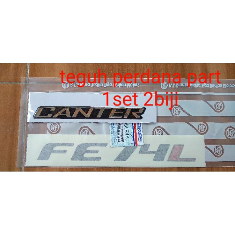 Stiker Canter New FE74L Original dan Stiker Canter New timbul lentur 1set 2biji